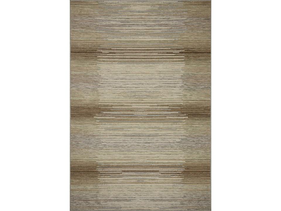 Saylor Striped Indoor Outdoor Runner Area Rug in Earth Natural