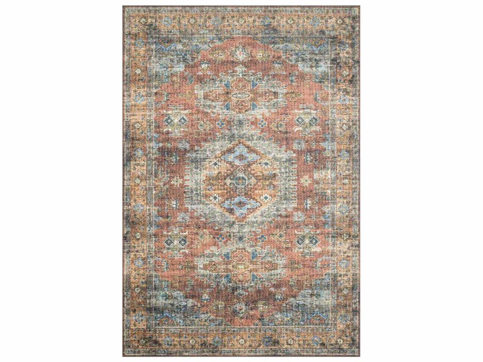 Skye Bordered Runner Area Rug Traditional Vintage Design