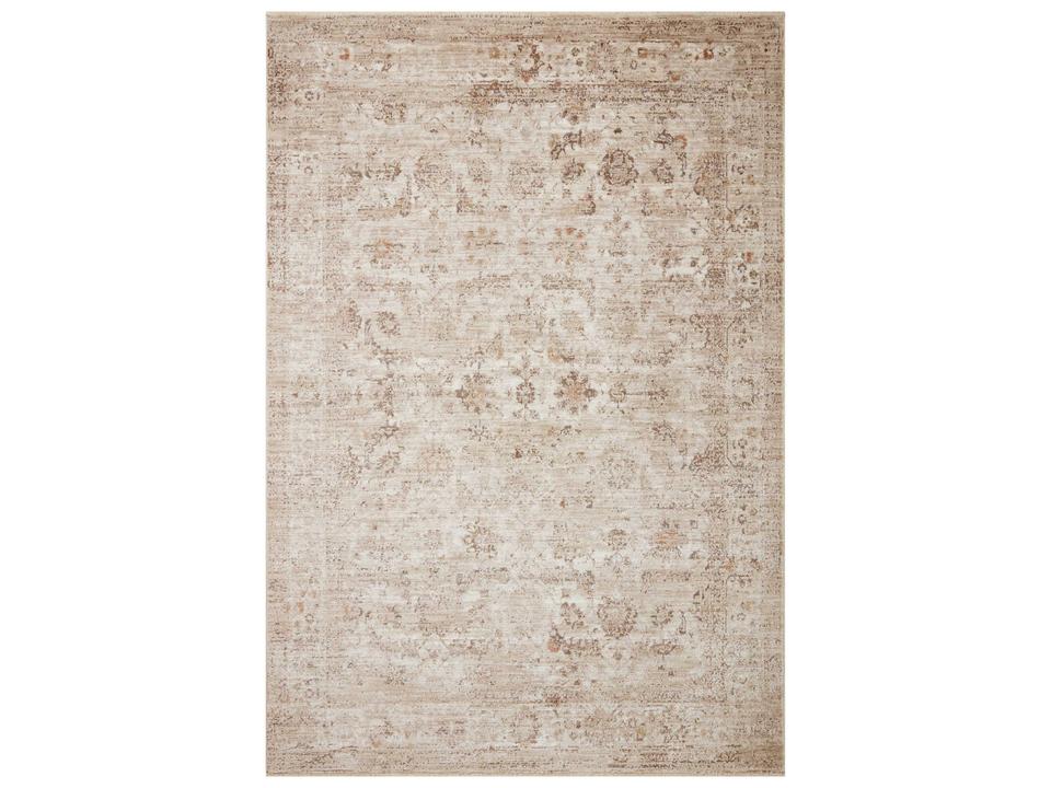 Sonnet Bordered Area Rug in Sand and Taupe