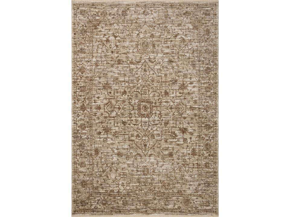 Sorrento Oriental Power-Loomed Runner Area Rug Bark Natural