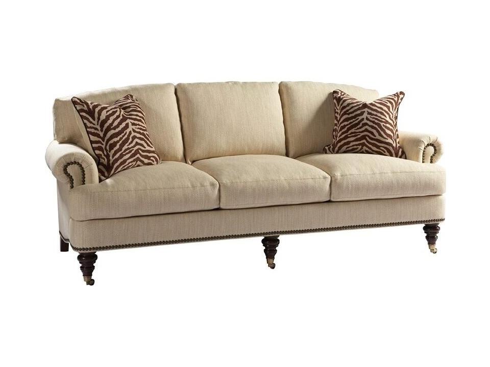 Somerset 3-Seat Fabric Sofa with Nailhead Trim