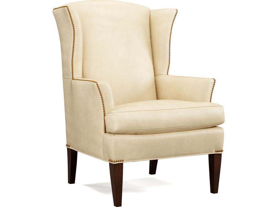 Edwardian Upholstered Arm Chair in Gourmet Cane White with Antique Walnut Finish