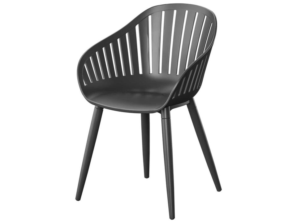 Cannes Black Resin Dining Chair Set of 4