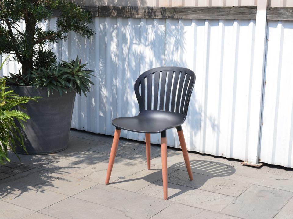 Cannes Black Resin Dining Chair Set of 4