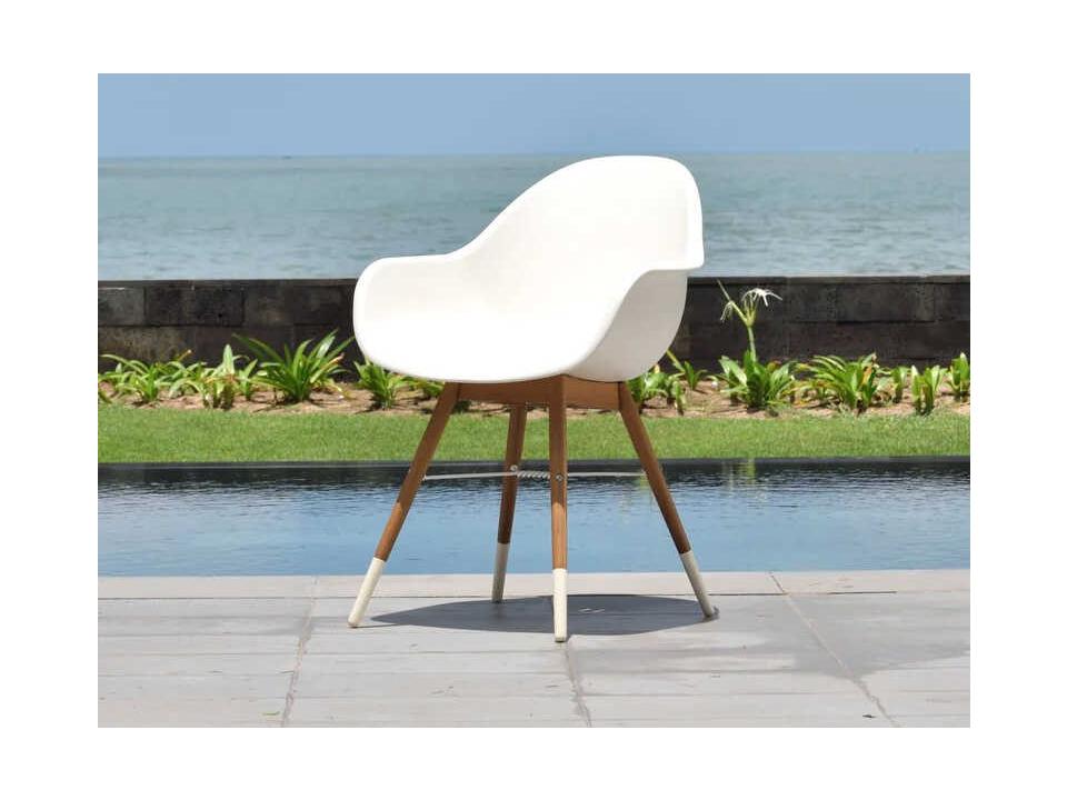 Chamonix White Resin Dining Chair Set of 4