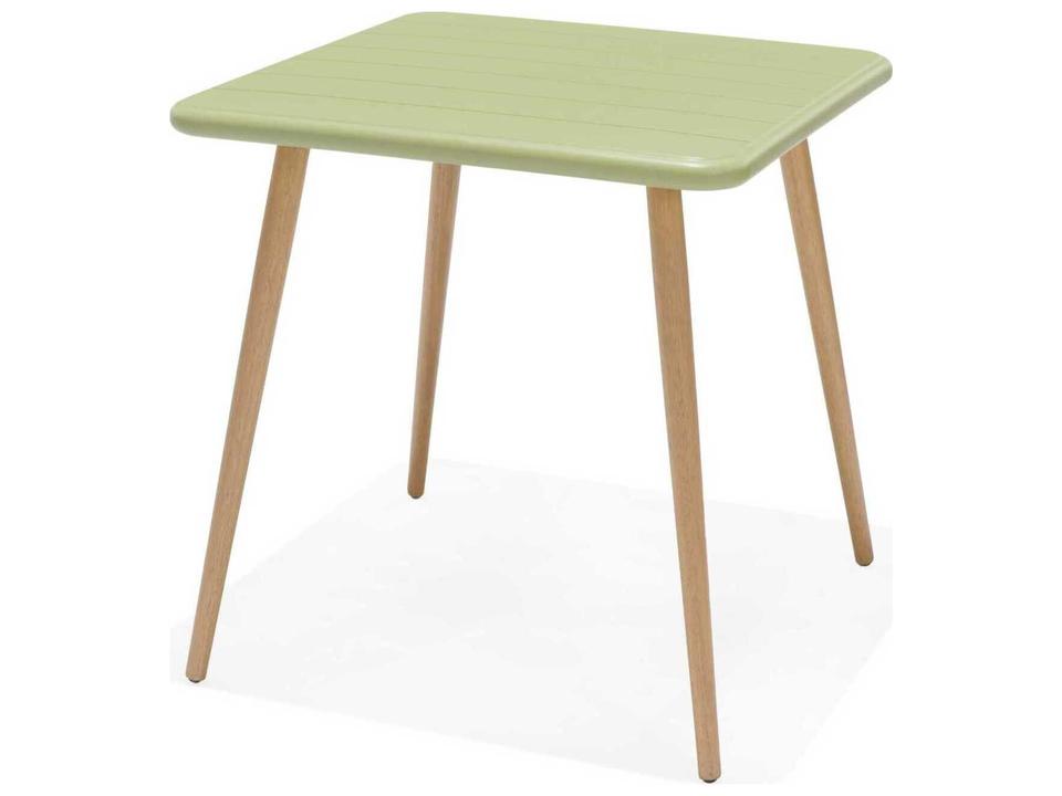 Nassau Green Wood Square Dining Table