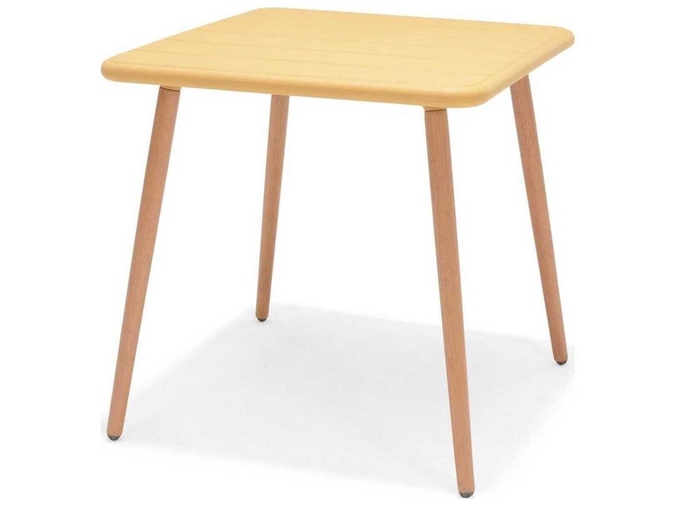 Nassau Honey Yellow Wood Square Dining Table