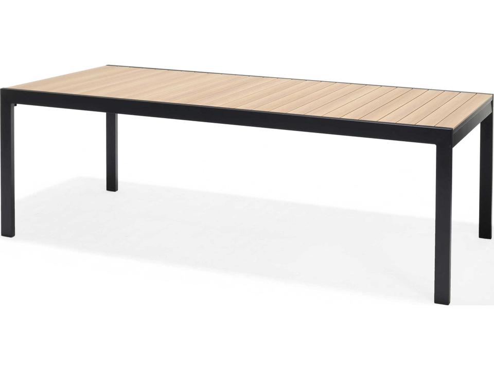 Panama Batman Black Aluminum Rectangular Dining Table