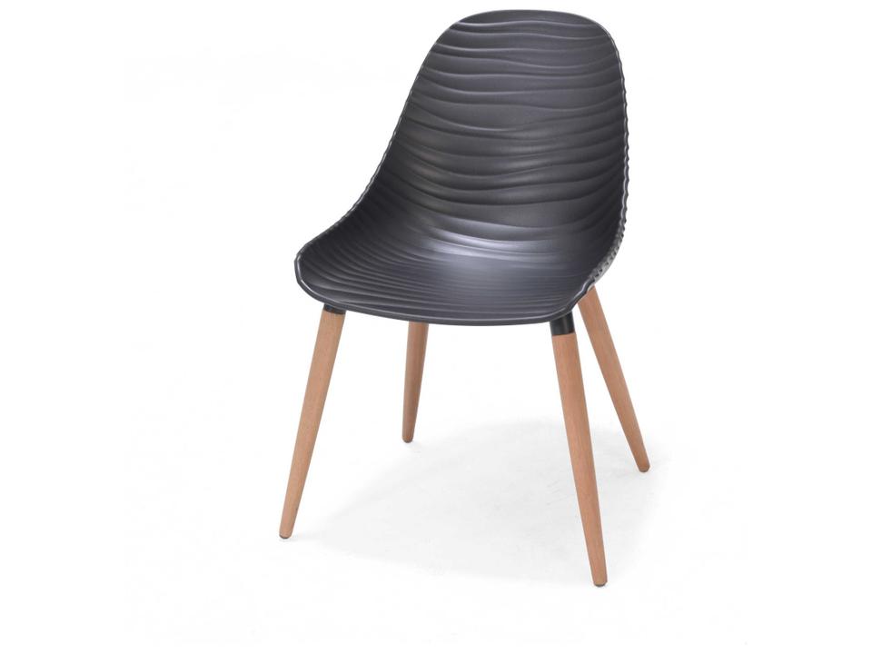 Stream Black Recycled Plastic Dining Chair Set of 4