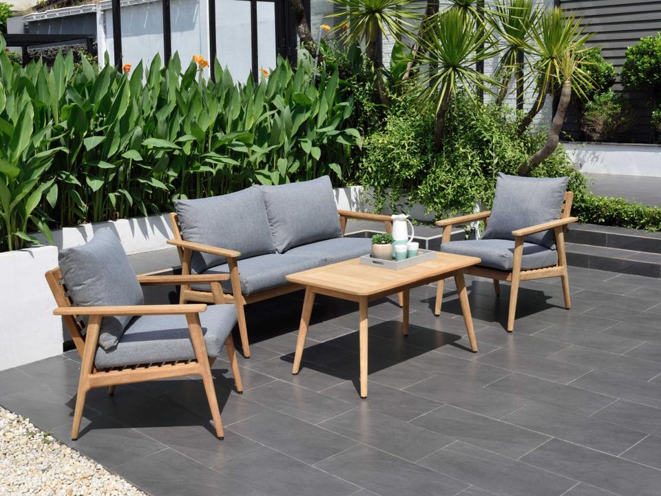 Eve Teak Cushion Lounge Set