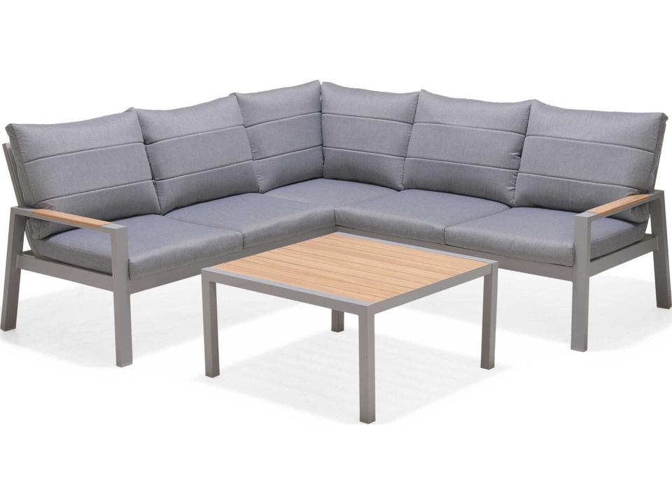 Panama Simply Grey Aluminum Cushion Sofa