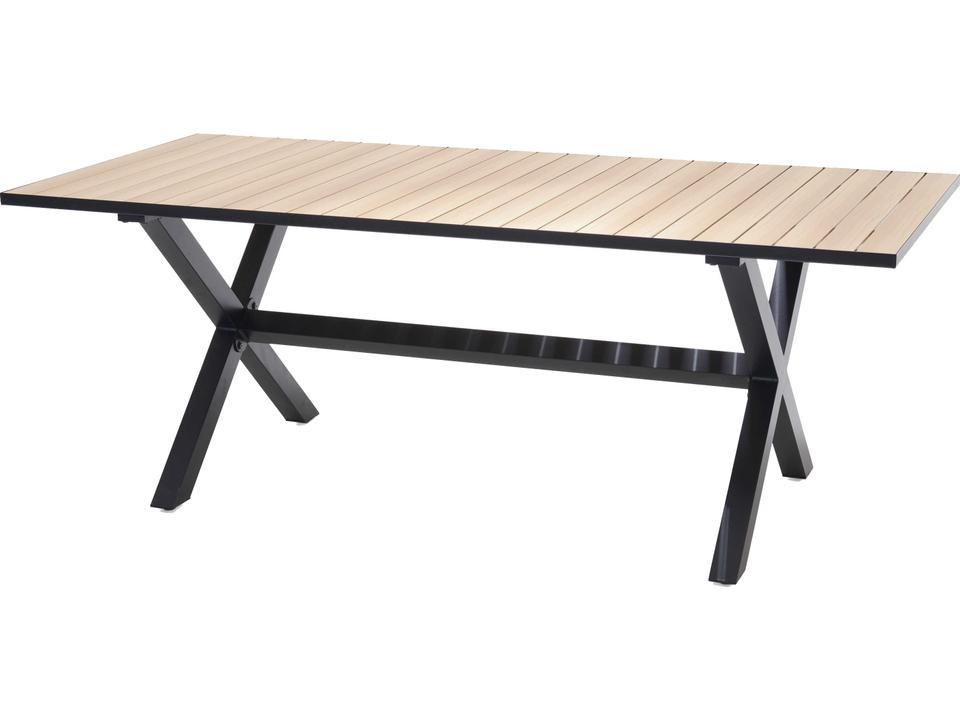 Panama Batman Black Aluminum Rectangular Dining Table