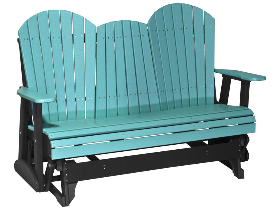 Adirondack 5-Foot 3-Seat HDPE Glider Bench in Color