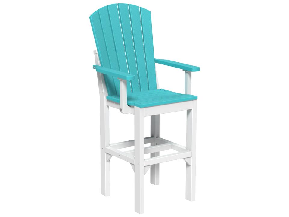 Adirondack Bar Height Arm Chair Recycled Plastic Outdoor