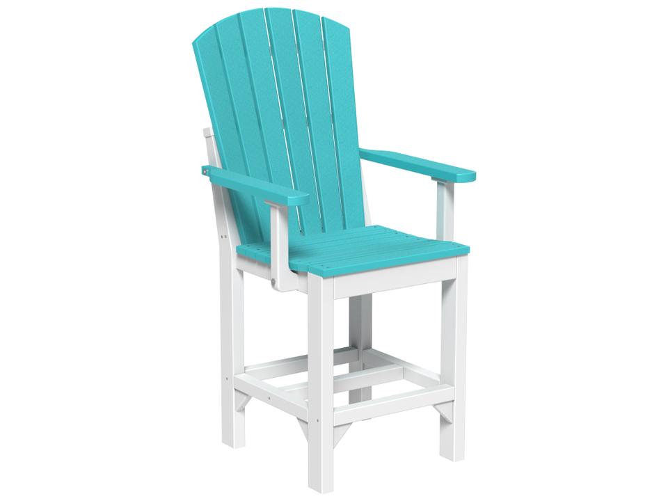 Adirondack Recycled Plastic Counter Height Arm Chair in Multiple Colors