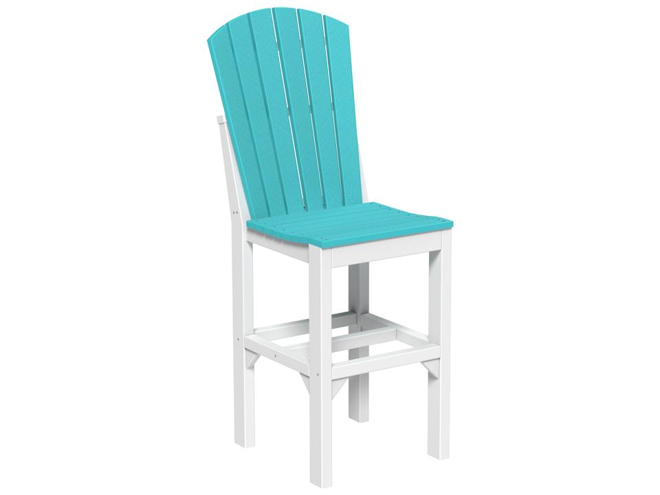 Adirondack Bar Height Side Chair in Black Recycled Plastic