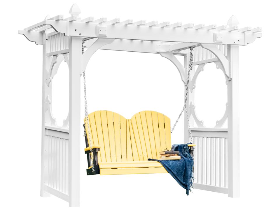 Classic Outdoor Vinyl Swing Stand in White