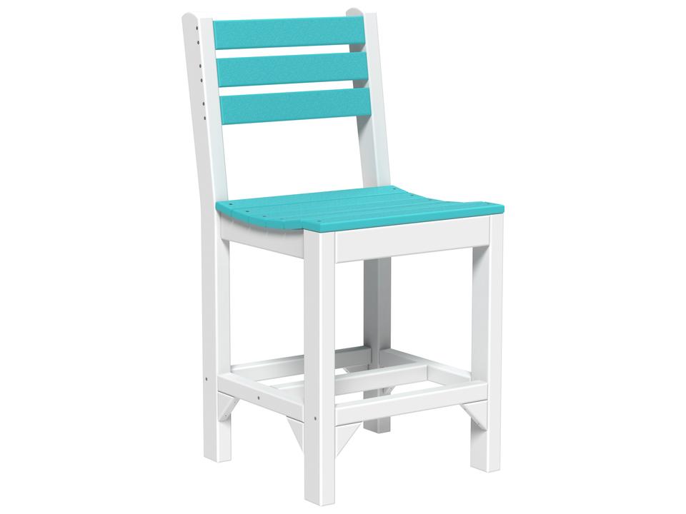 Island Recycled Plastic Counter Height Side Chair in White