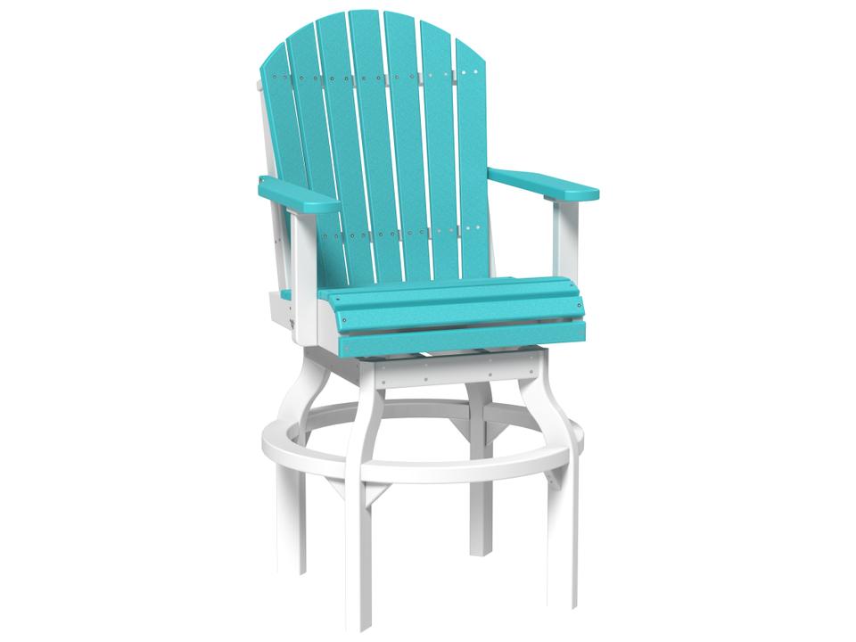 Adirondack Swivel Bar Height Armchair in Recycled Plastic
