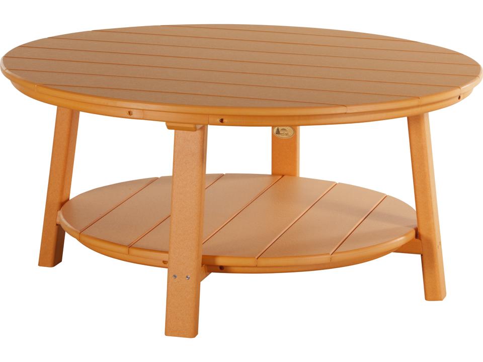 Deluxe Round Poly Conversation Table with Shelf