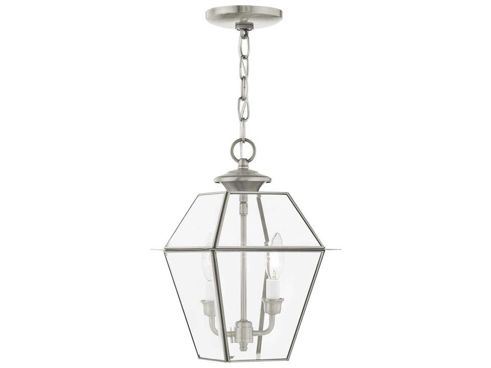 Westover 2-Light Outdoor Hanging Light in Brushed Nickel