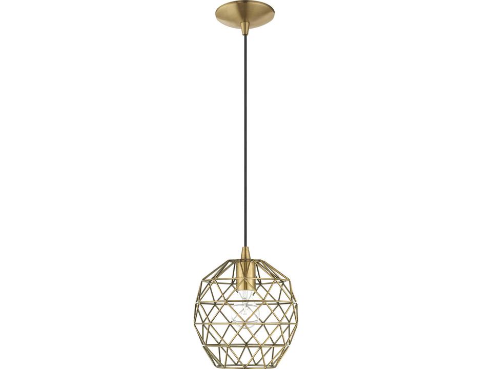 Paxten 1-Light Antique Brass Bell Mini Pendant