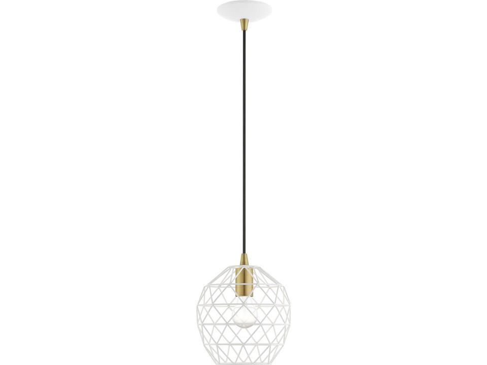 Paxten 1-Light White Bell Mini Pendant