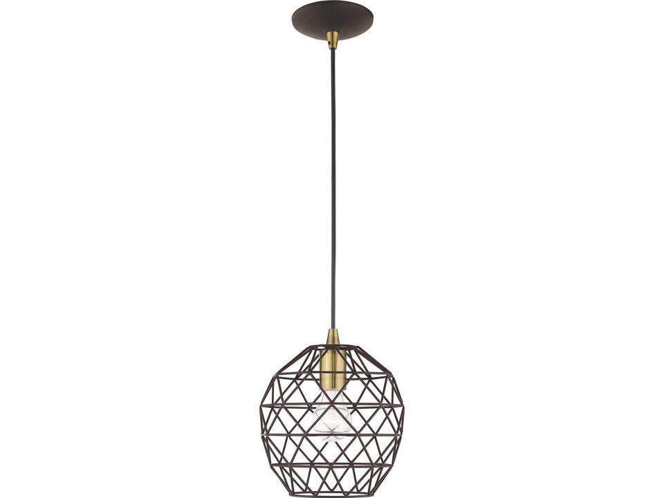 Paxten 1-Light Bronze Bell Mini Pendant