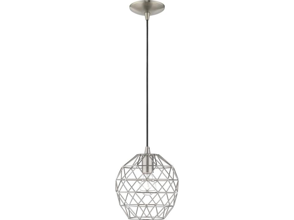 Paxten 1-Light Brushed Nickel Bell Mini Pendant