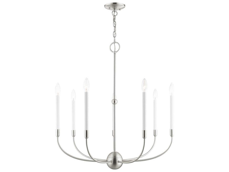 Clairmont 7-Light Brushed Nickel Candelabra Chandelier