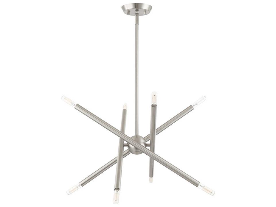 Soho 8-Light Candelabra Sputnik Chandelier in Brushed Nickel