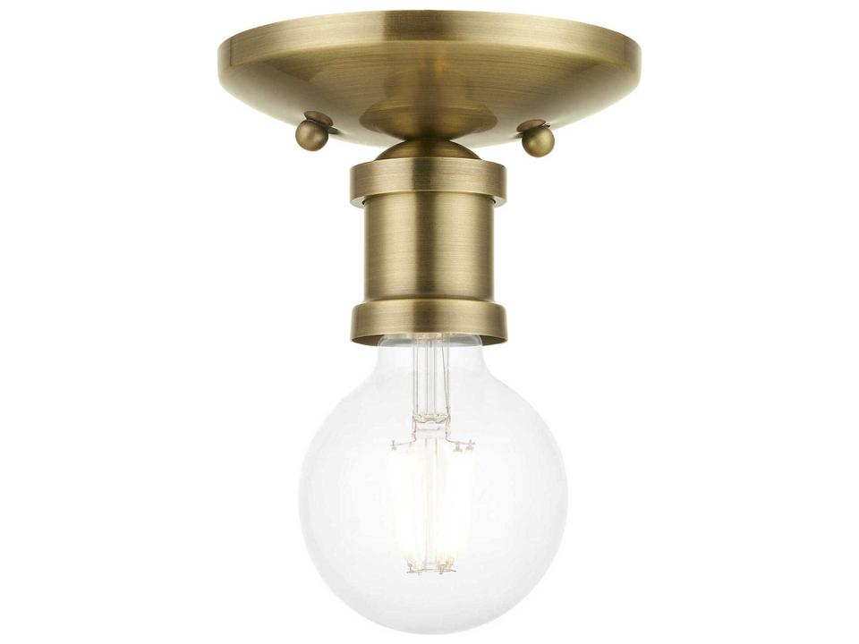 Lansdale 1-Light Antique Brass Semi Flush Mount