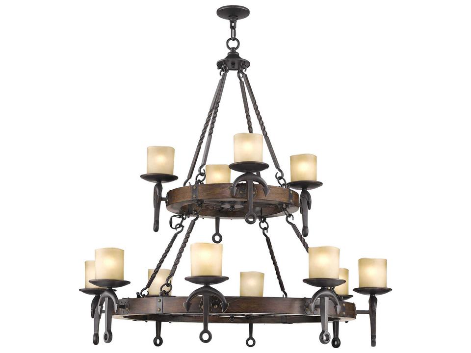 Cape May 12-Light Tiered Chandelier in Olde Bronze