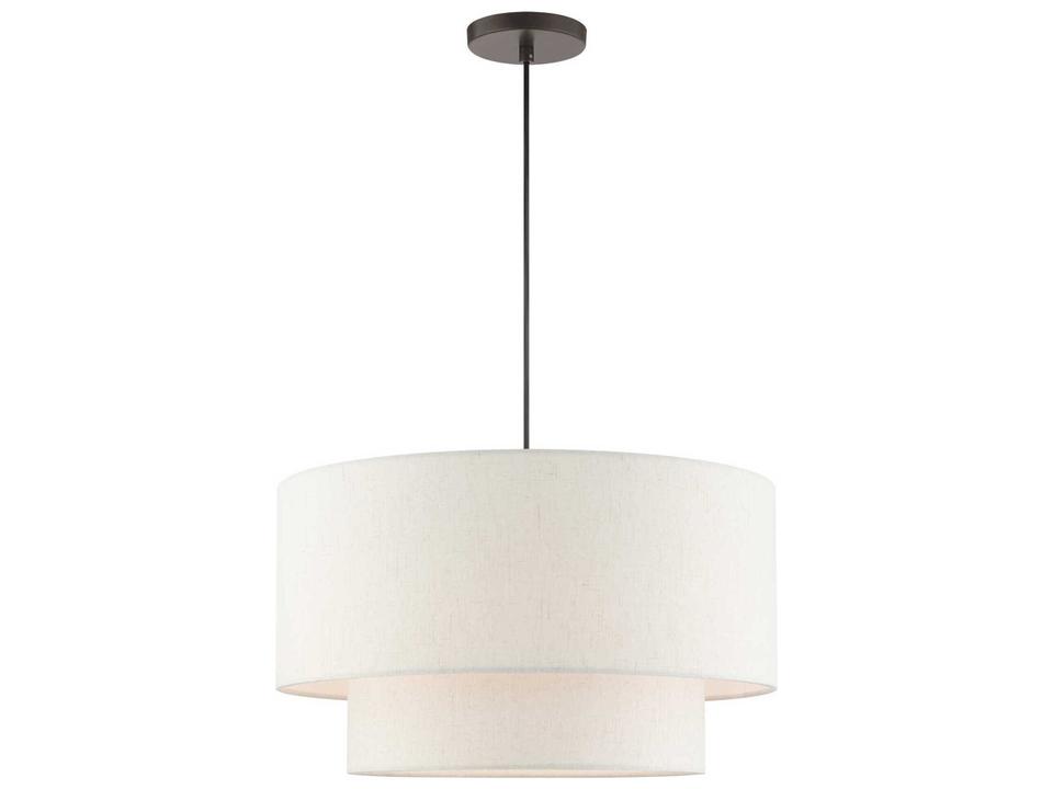 Meadow 3-Light Drum Pendant Light in English Bronze