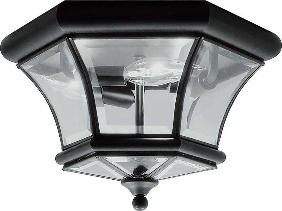 Monterey Georgetown 3-Light Outdoor Flush Mount in Black