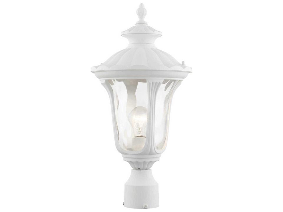 Oxford 1-Light Outdoor Post Light in Textured White
