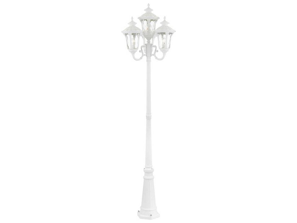 Oxford 4-Light Traditional Outdoor Post Light in Textured White