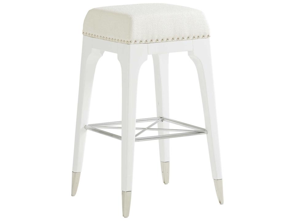 Avondale Northbrook Upholstered Bar Stool in Alabaster and Artic White