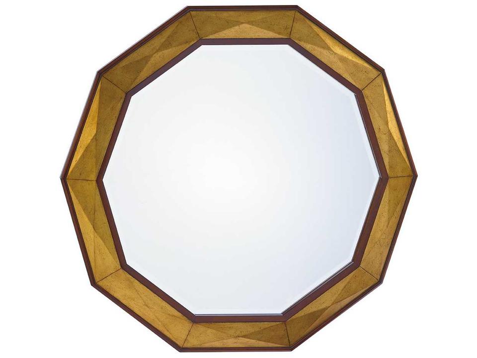 Take Five Hand Burnished Gold Leaf Wall Mirror