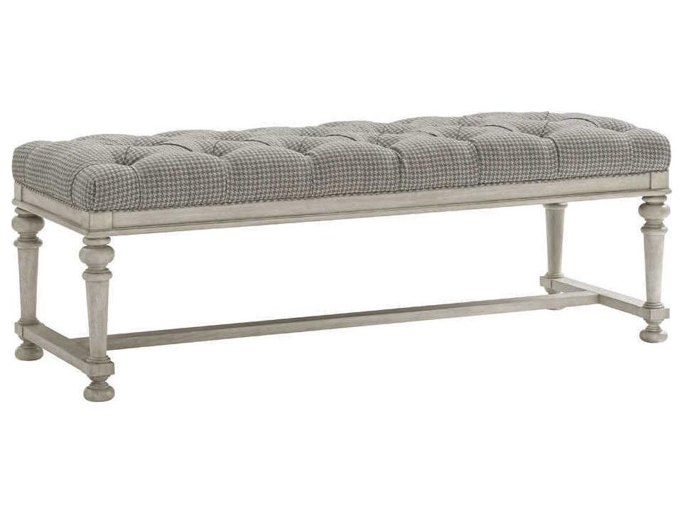 Cypress Point Bellport Beige Upholstered Accent Bench