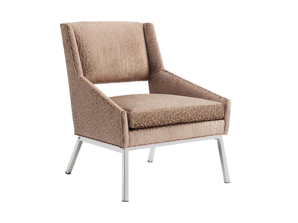 Kitano Fabric Accent Chair with Metal Base