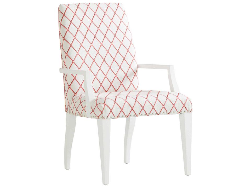 Avondale Darien Upholstered Arm Dining Chair with Nailhead Trim