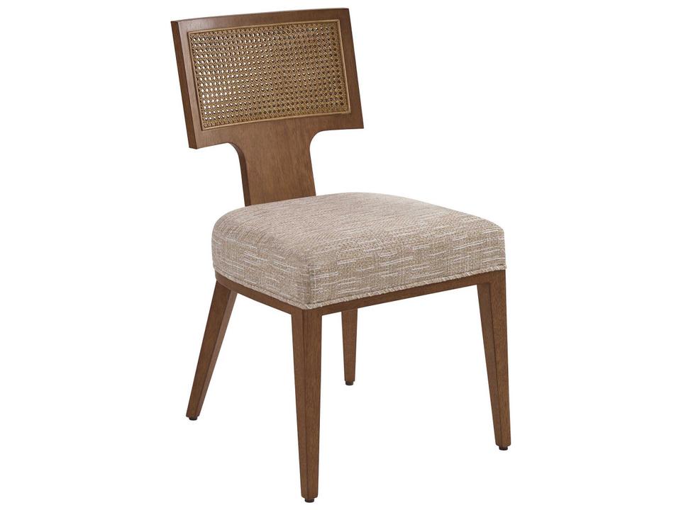 La Costa Serrano Beige Upholstered Armless Dining Side Chair