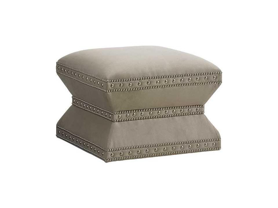 Laurel Canyon Wheatley Upholstered Ottoman with Nailhead Trim