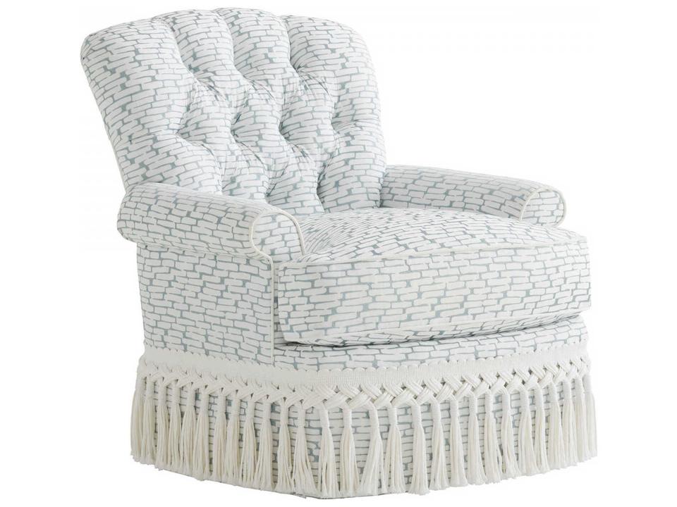 Avondale Kempton Swivel Fabric Accent Chair