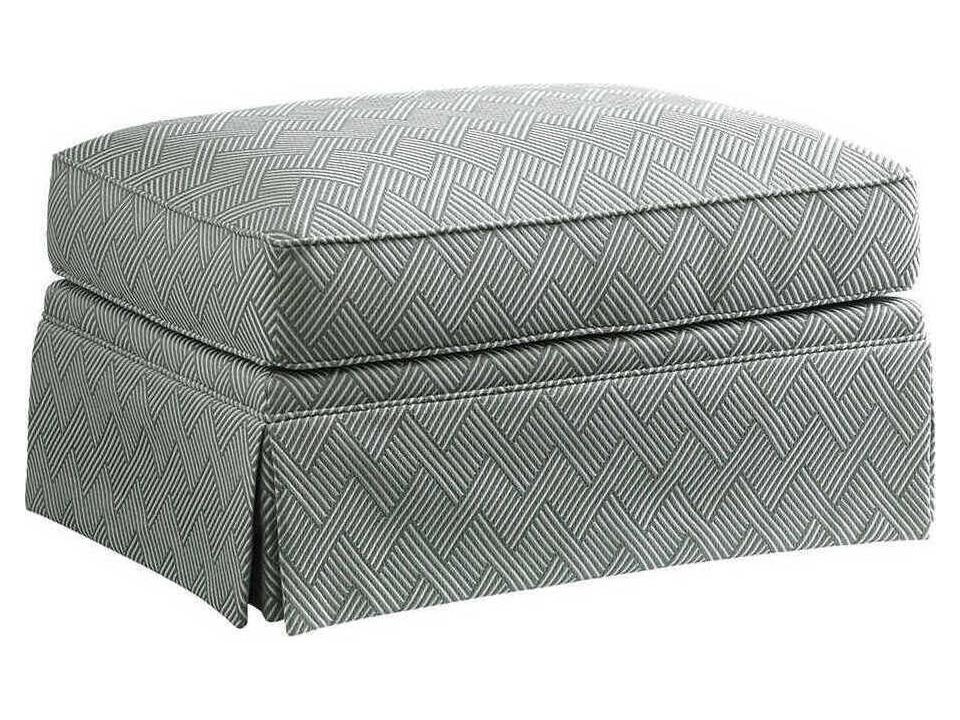 Oyster Bay Upholstered Ottoman with Nailhead Trim