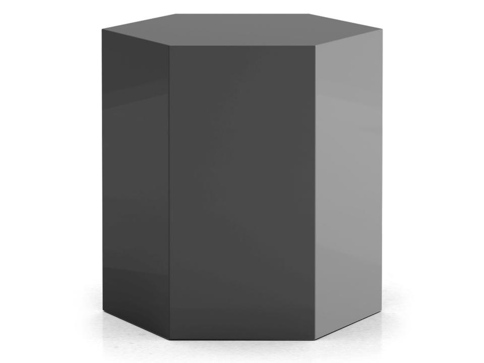 Luxcor Modluxe Hawes Occasional Table Glossy Dark Gull Gray / 10 in. Height