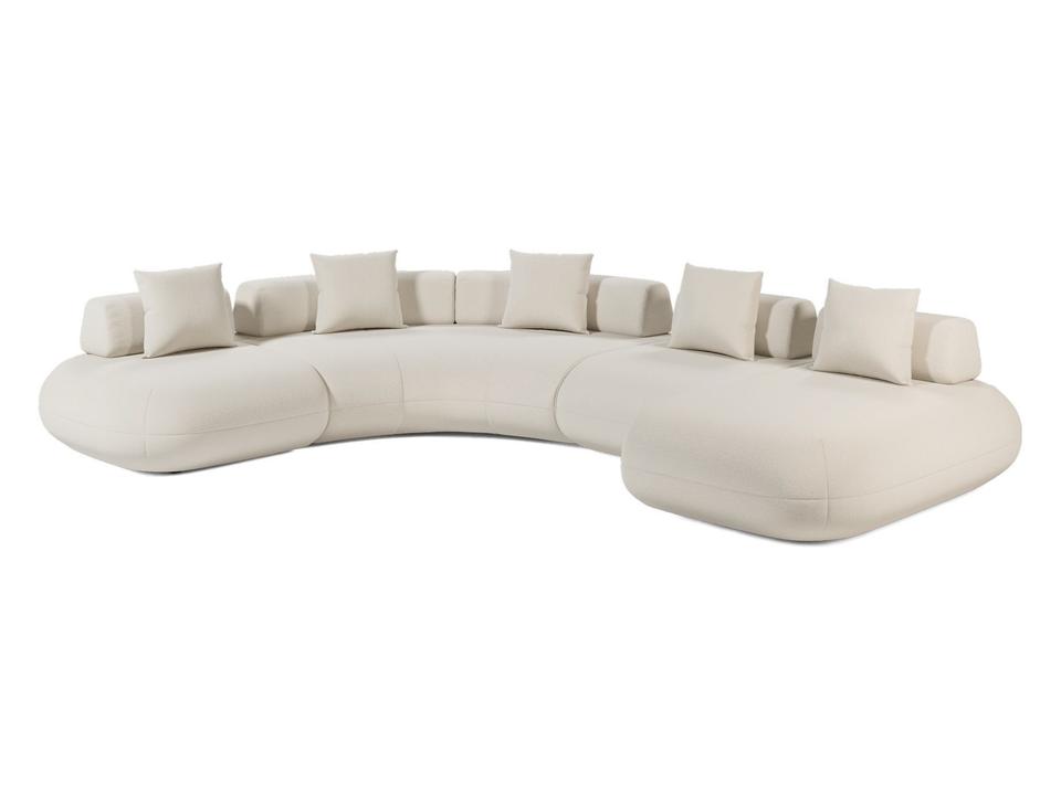 Luxcor Modluxe Ferrara Modular Sofa 03 in Vainilla Bouclet