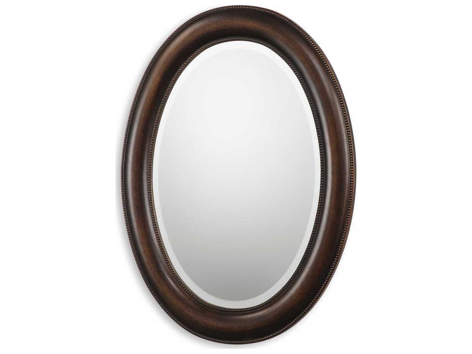 Illumination Dark Bronze Antique Gold Oval Wall Mirror