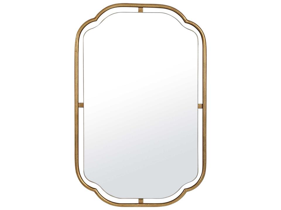 Illumination Lightly Antiqued Gold Leaf Rectangular Wall Mirror